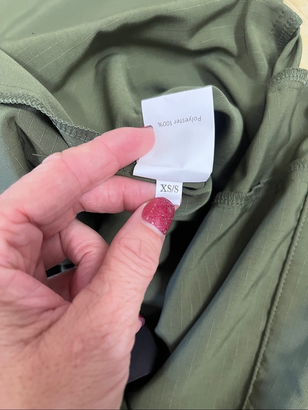 Nwt Local European Olive Green Drawstring Wide-Leg Cargo Pants Size Xs/S — image 5 of 5